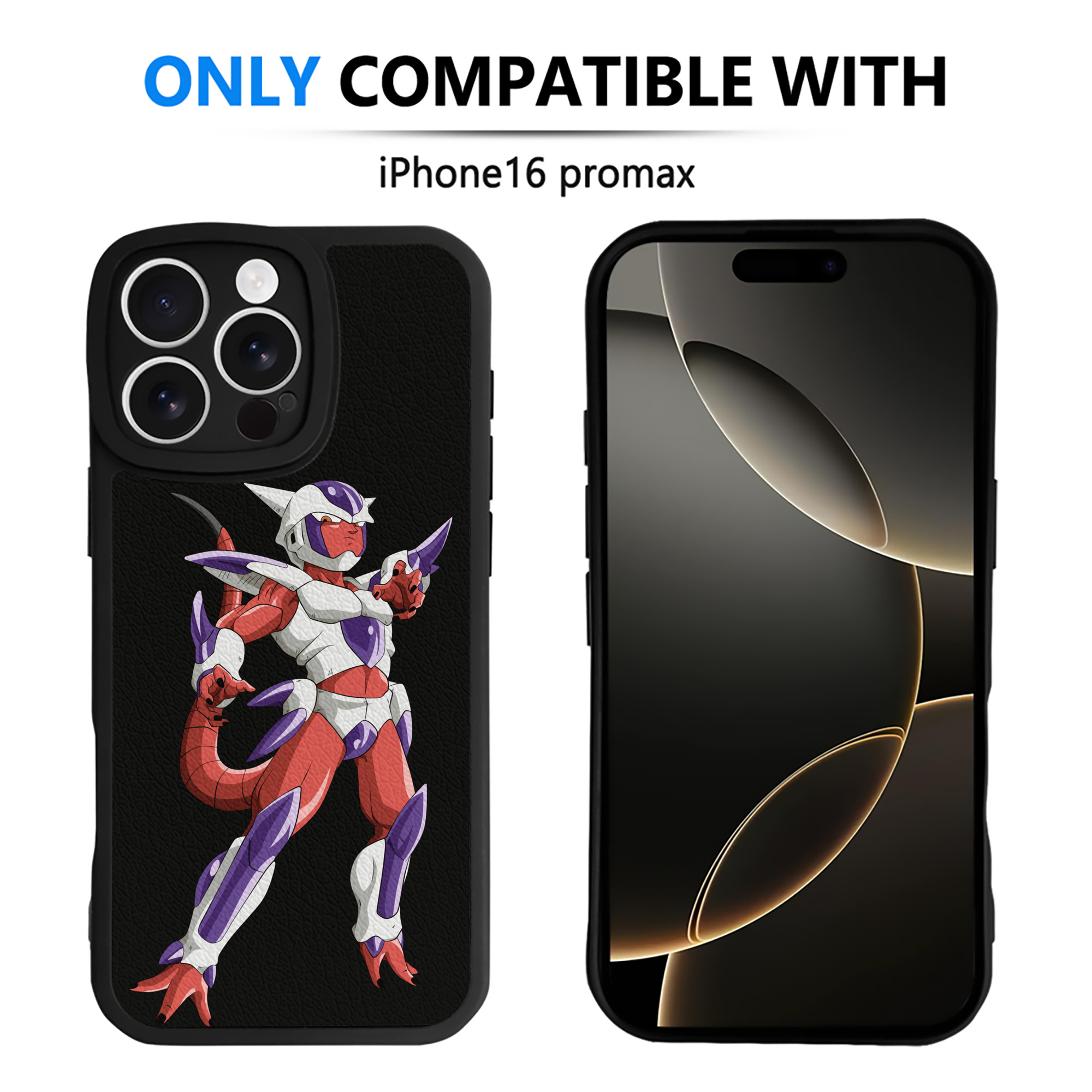 （画像用） ドラゴンボール フリーザ DRAGON BALL Frieza 【iPhone 16シリーズ対応】シリコンスマホケース（レザー調） 材質：シリコン
